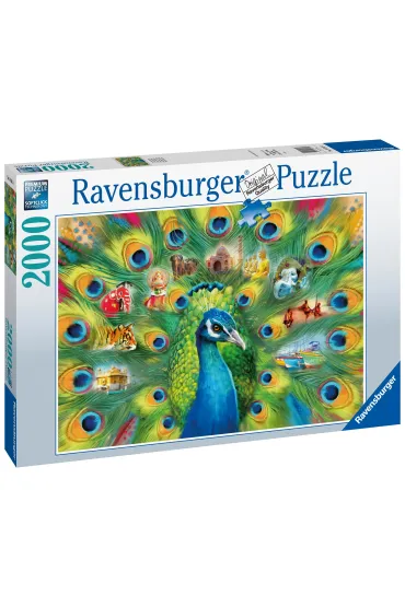 Puzzle 2000 el. Pawia Kraina Ravensburger