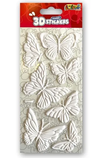 Naklejki 3D Model White Butterflies PENMATE