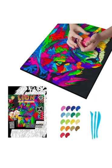 Splat Planet Zestaw do wyklejania plastelin� - Lew