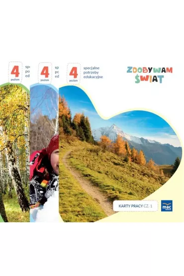 Zdobywam �wiat. Karty pracy. Cz�� 1-3. Poziom 4 - Justyna Hadry�