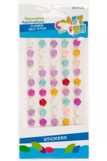 Craft with Fun Ozdoba kwiaty kolor 45 szt.