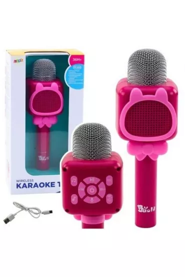 LeanToys Mikrofon bezprzewodowy bluetooth r�owy