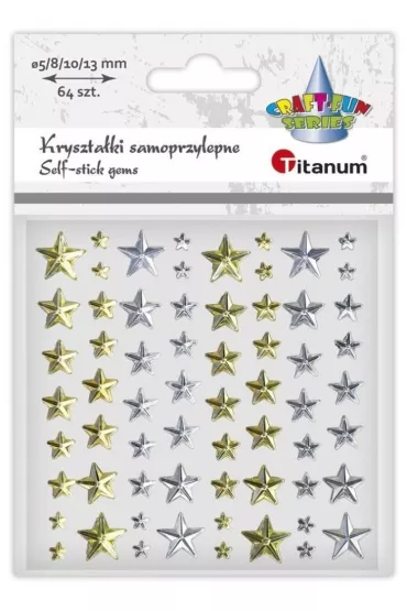 Titanum Kryszta�ki samoprzylepne Gwiazdki mix 25 szt