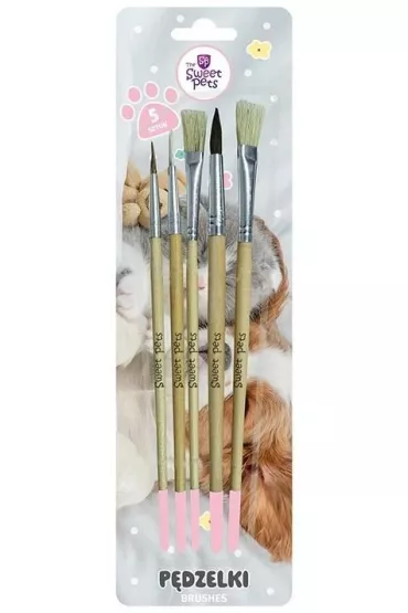 Beniamin P�dzelki z naturalnego w�osia The Sweet Pets 5 szt.