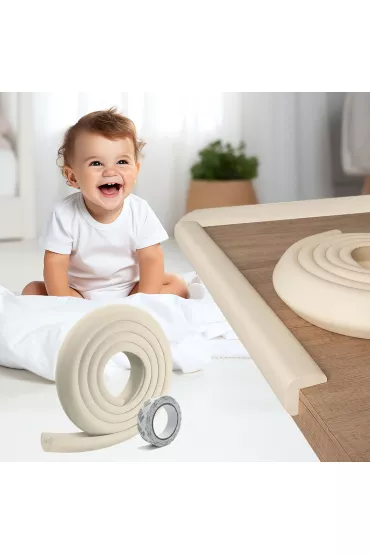 Sipo Piankowa ta�ma zabezpieczaj�ca ostre kraw�dzie mebli L-kszta�t ecru