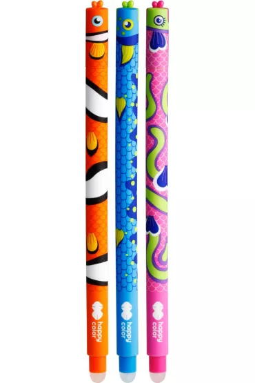 Happy Color D�ugopis wymazywalny RYBKI, 0.5 mm, niebieski