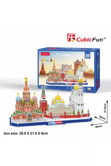 Puzzle 3D 107 el. City Line Moscow Cubic Fun