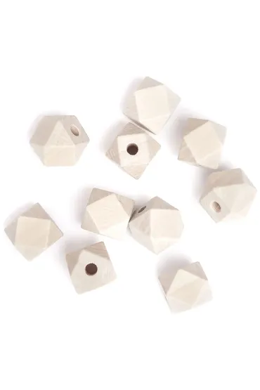 dpCraft Koraliki drewniane geometryczne 15 mm 10 szt.