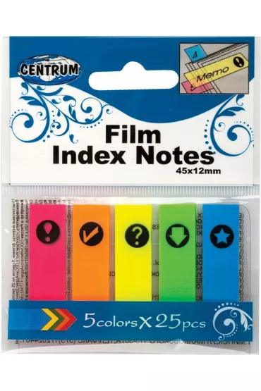 Centrum Zak�adki indeksuj�ce 4.5 x 1.2 cm 25 kartek