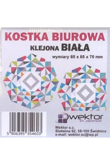 KOSTKA BIA�A KLEJONA 85X85 70 WEKTOR