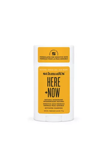 Schmidts Natural Deodorant Here + Now naturalny dezodorant w sztyfcie z aktywnym w�glem 58 ml