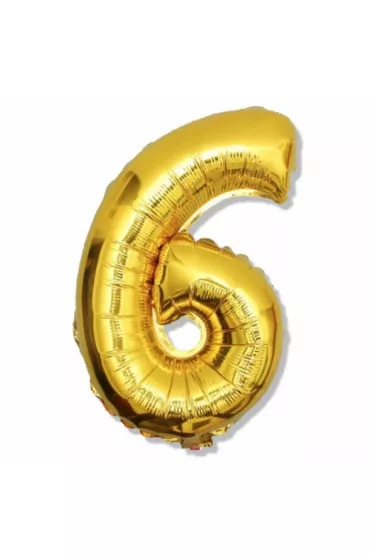 Godan Balon cyfra 6 z�oty 85cm