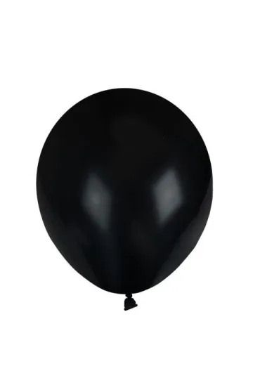 Balony pastelowe jednokolorowe czarne 10 szt