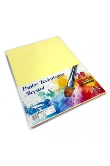 Penword Papier techniczny brystol A3 kolorowy 100 arkuszy