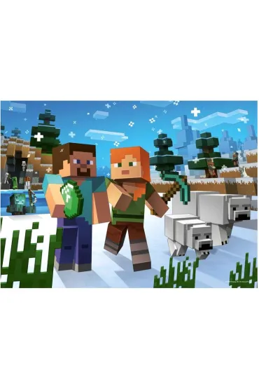 Puzzle 4x100 el. Minecraft Ravensburger