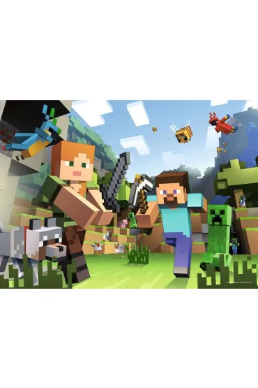 Puzzle 4x100 el. Minecraft Ravensburger