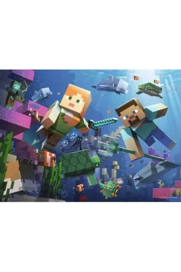 Puzzle 4x100 el. Minecraft Ravensburger