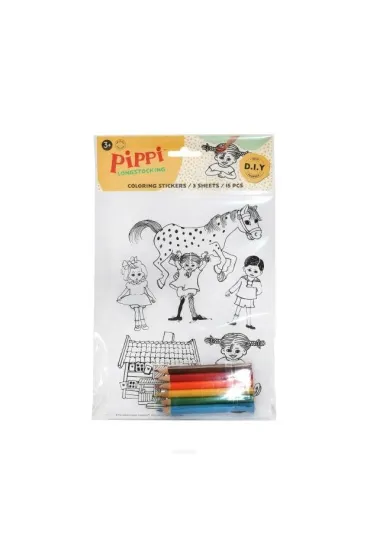 Zestaw kreatywnych naklejek do zabawy Pippi Micki