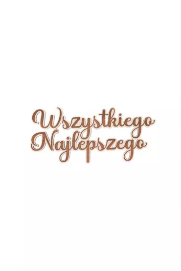 Cresco Drewniany napis - Wszystkiego najlepszego 5szt 5 szt.