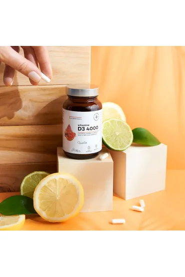Aura Herbals Witamina D3 4000 IU - suplement diety 90 kaps.