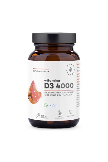 Aura Herbals Witamina D3 4000 IU - suplement diety 90 kaps.