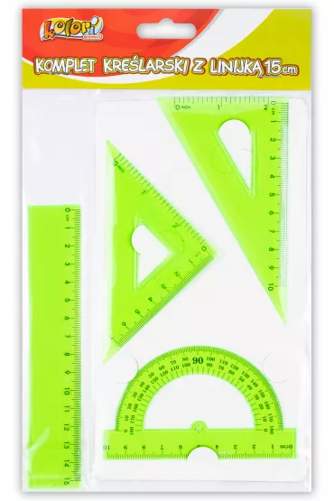 Penmate Kolori Komplet kre�larski z linijk� 4 el. 15cm