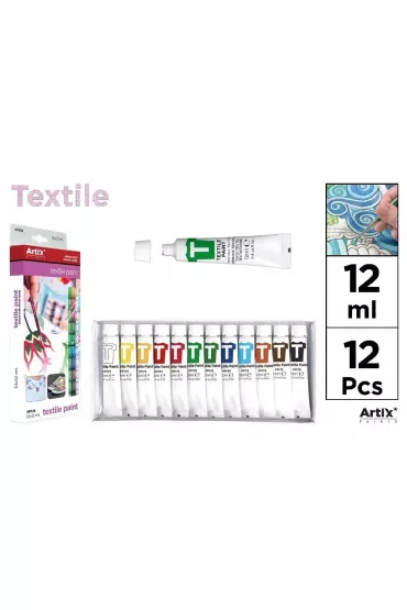 Mp Main Paper Farba do tekstyli�w 12 tubek
