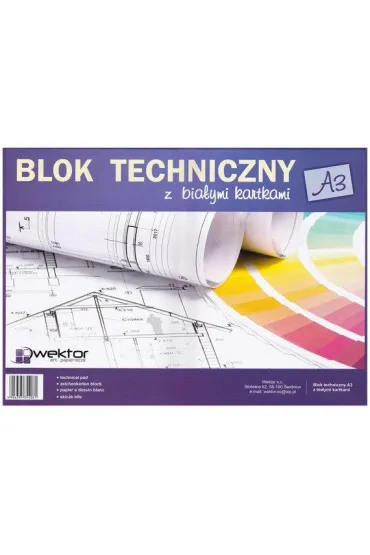 Wektor Blok techniczny A3 bia�y 10 kartek 1 szt.