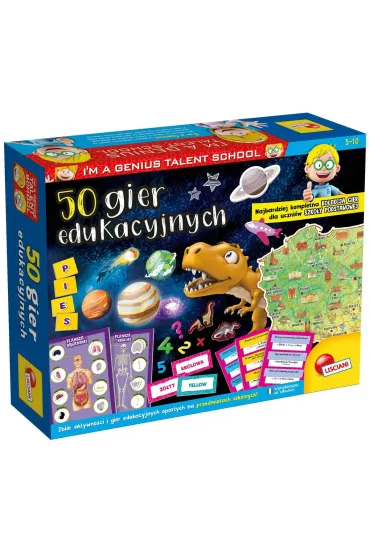 I`M A Genius Talent School 50 gier edukacyjnych Lisciani - 304-pl107421