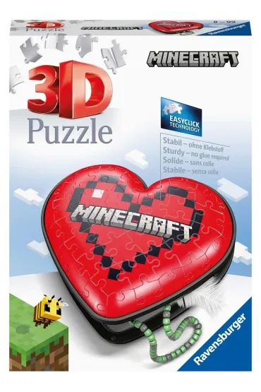 Puzzle 54 el. 3D Serce Minecraft Ravensburger