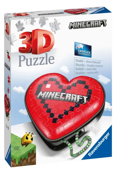 Puzzle 54 el. 3D Serce Minecraft Ravensburger