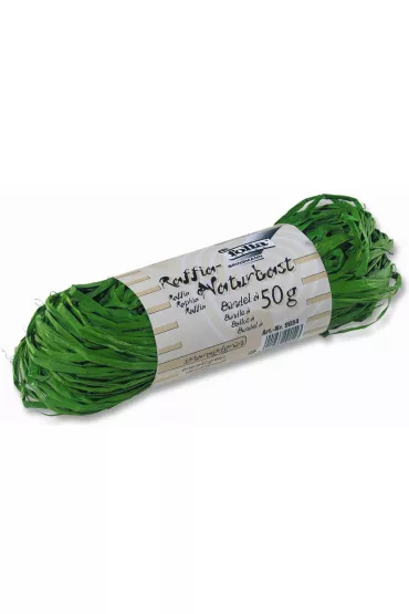 Folia Paper Rafia naturalna, zielona, 50g 50 g