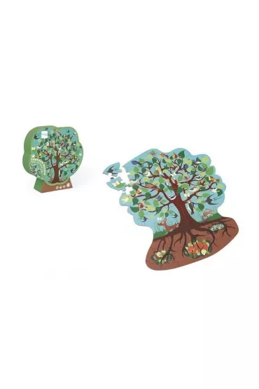 Puzzle konturowe 58 el. Le�ne drzewo Scratch