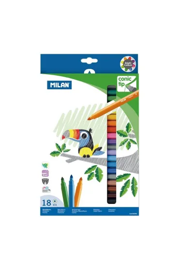 Milan Flamastry ze sto�kow� ko�c�wk� 18 szt.