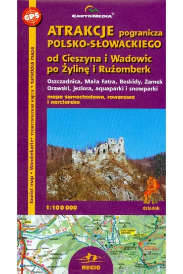 Atrakcje pogranicza polsko-s�ow. mapa 1:100 000