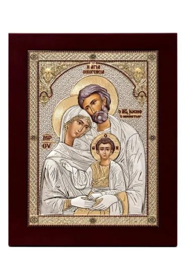 Ikona srebrna �w. Rodzina 18,5x23,5cm