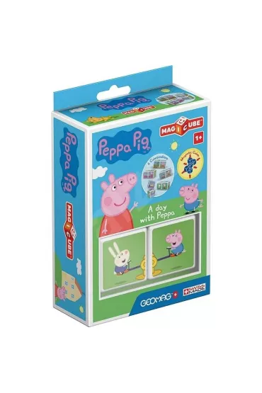 Puzzle Geomag Magicube Peppa Pig A day with Peppa Geomag - klocki magnetyczne