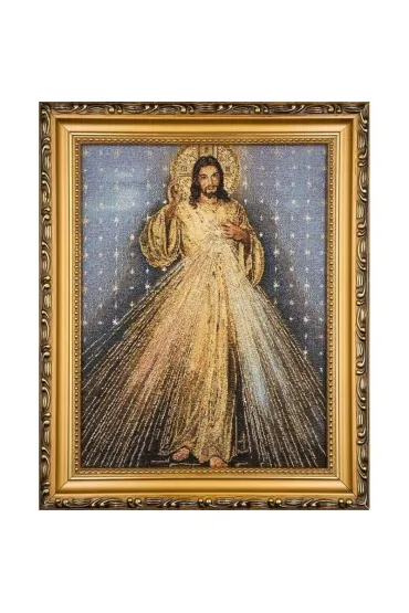 Obraz Haftowany Jezus Mi�osierny 22x27,5cm