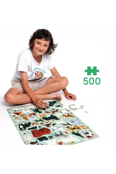 Puzzlove CzuCzu Psy 500 el. puzzle rodzinne Bright Junior Media