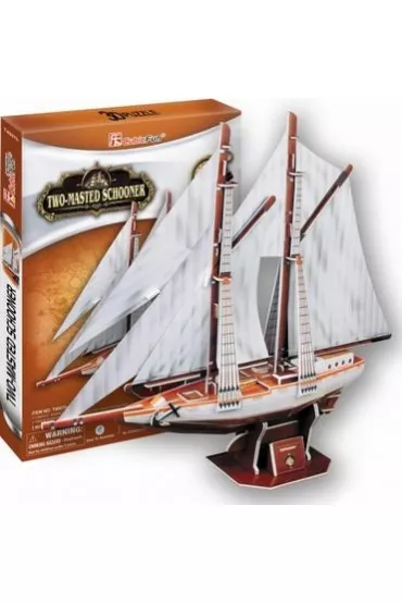 Puzzle 3D 81 el. Two- Mastedschooner Cubic Fun