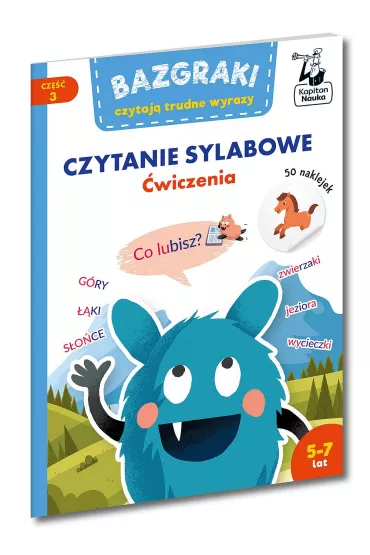 Bazgraki czytaj trudne wyrazy. Czytanie sylabowe. wiczenia. Kapitan Nauka