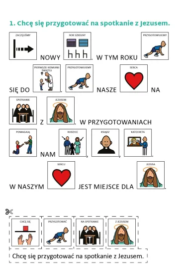 Poznaj� Jezusa. Karty pracy dla uczni�w ze specjalnymi potrzebami edukacyjnymi i trudno�ciami w komunikowaniu si�. Cz�� 1 - Anna  Mielecka, �ukasz Barszczewski, Marcin Klotz, Ewelina Anna Turko