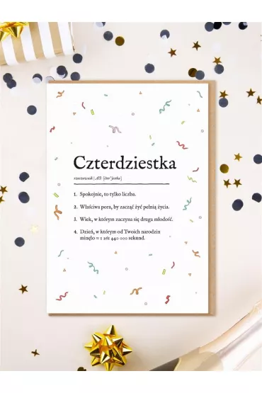 Nadwyraz.com Karnet Urodziny - czterdziestka