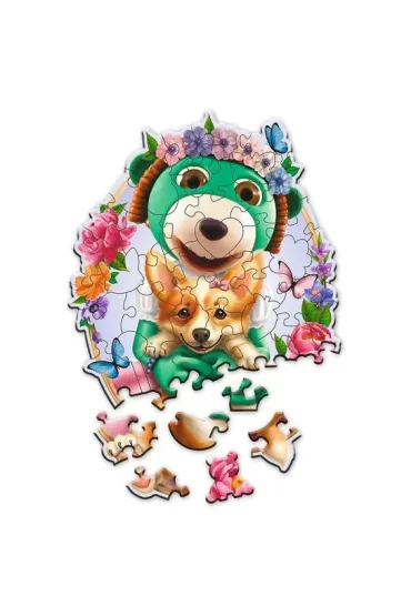 Puzzle drewniane 50 el. Weso�e iki Trefl