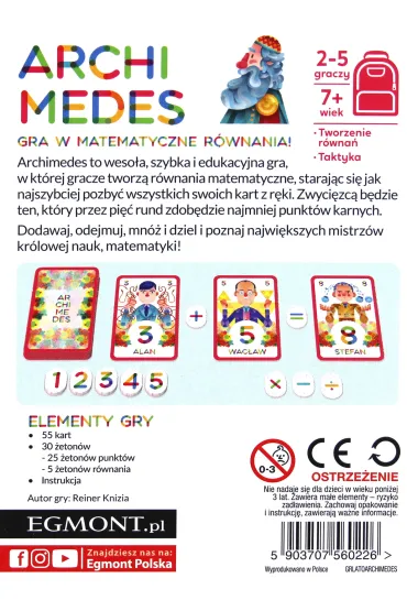 Archimedes Gry do plecaka Egmont - Reiner Knizia