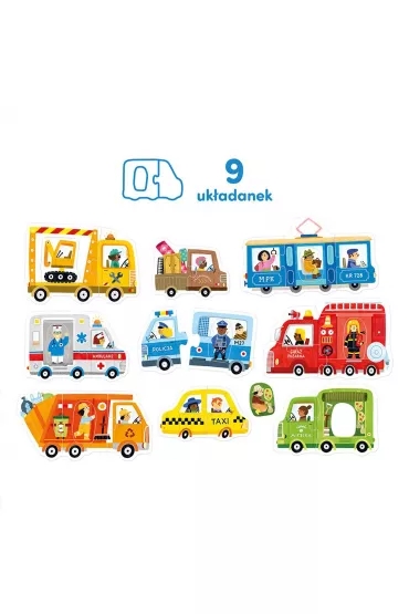 CzuCzu Pierwsze puzzle Pojazdy 2+ Bright Junior Media
