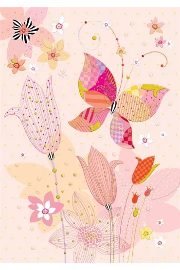 Turnowsky Karnet B6 + koperta Motyl r�owy