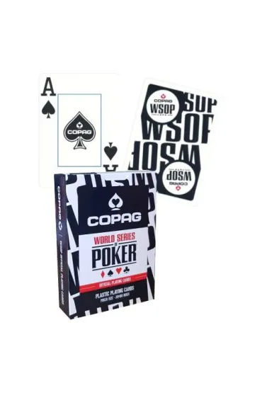 Copag Wsop Jumbo Index, plastikowe karty do gry, czarne
