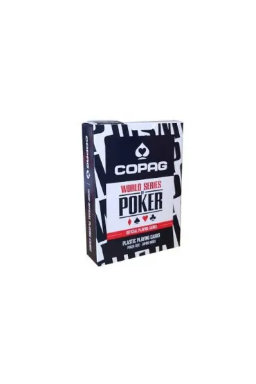 Copag Wsop Jumbo Index, plastikowe karty do gry, czarne