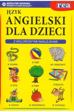 Jzyk angielski dla dzieci z kolorowymi naklejkami